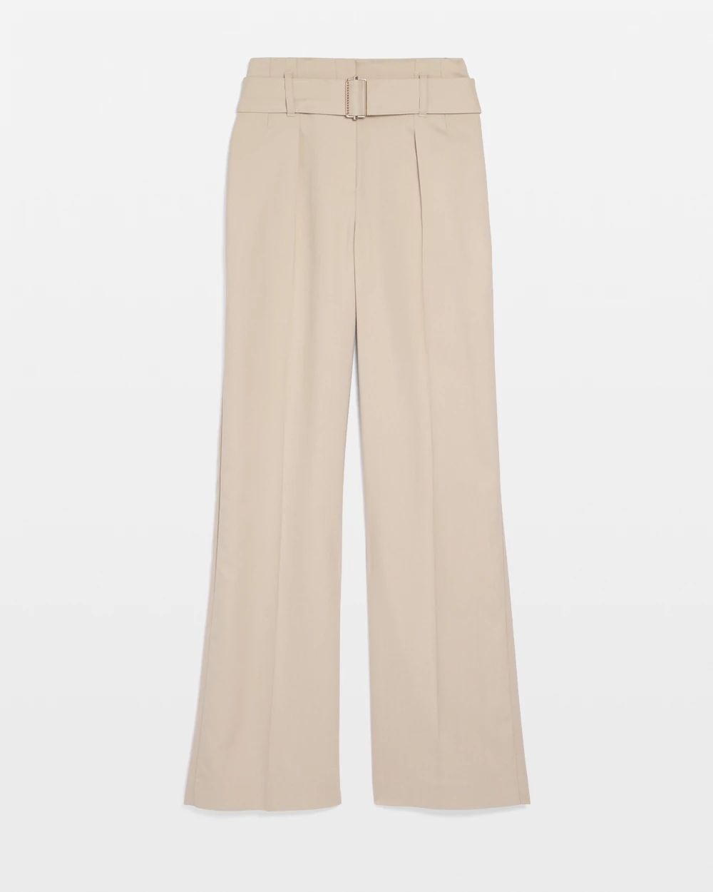 stein BELTED WIDE STRAIGHT TROUSERS